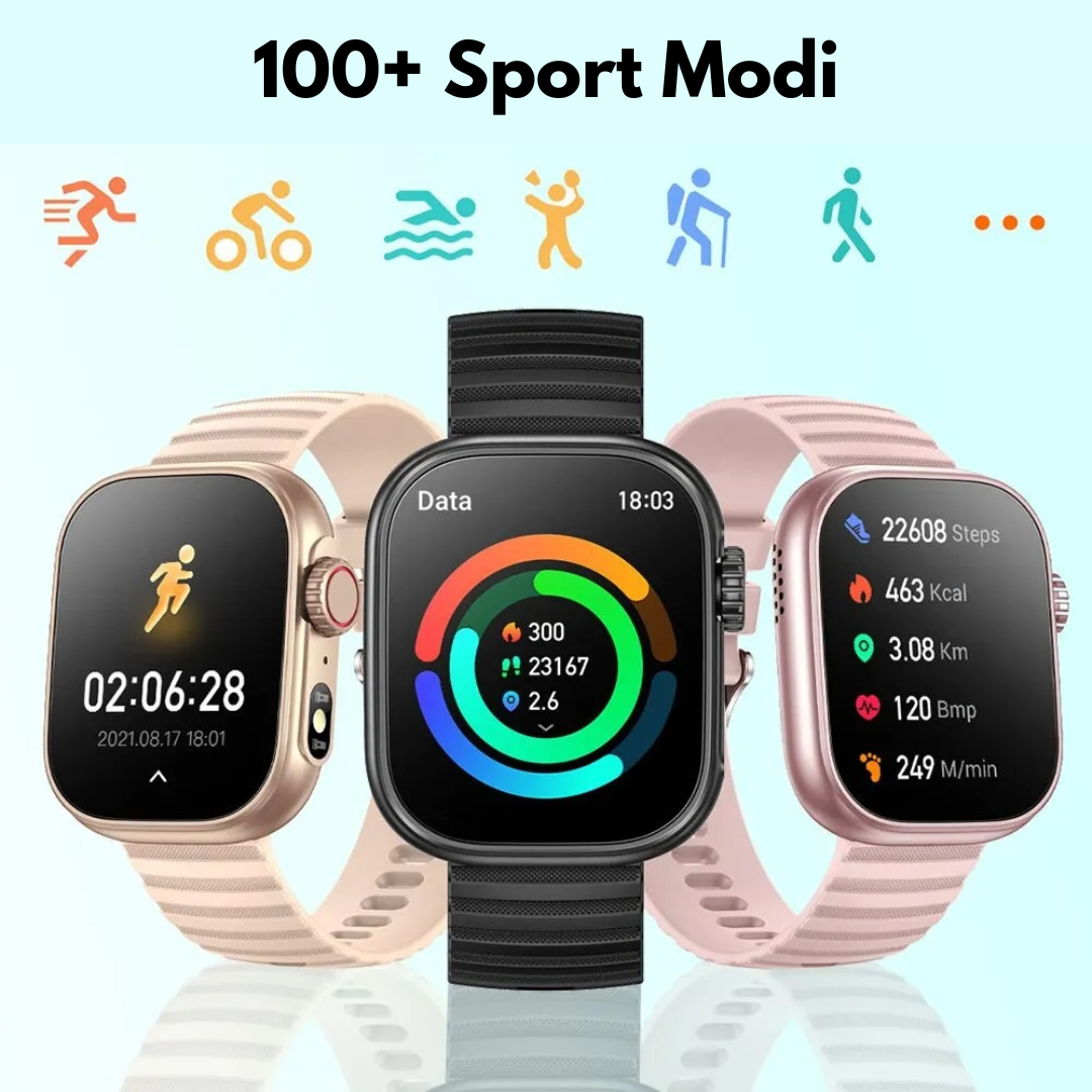 Sports-smartwatch - 100+ Funktioner