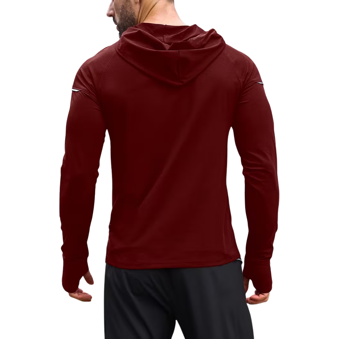 Herre reflekterende sportshoodie – slim fit – langermet