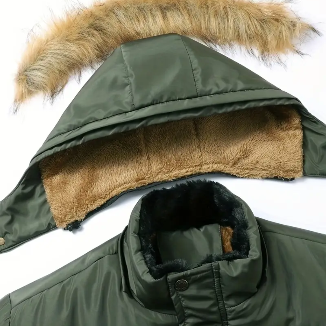 Herre vinterjakke – foret – vindtæt & vandtæt
