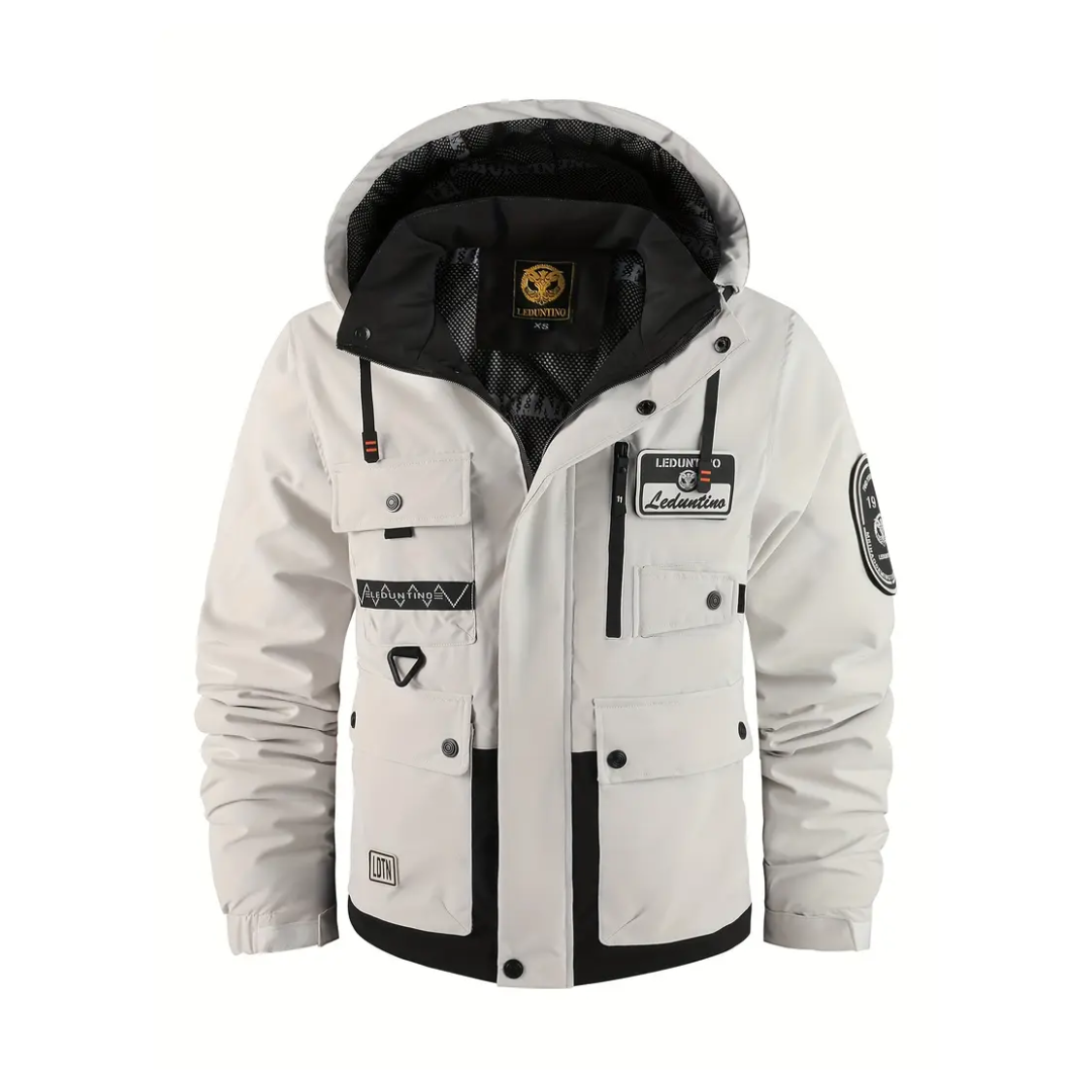 Herre Vatteret Outdoor Jakke – Aftagelig Hætte – Efterår & Vinter