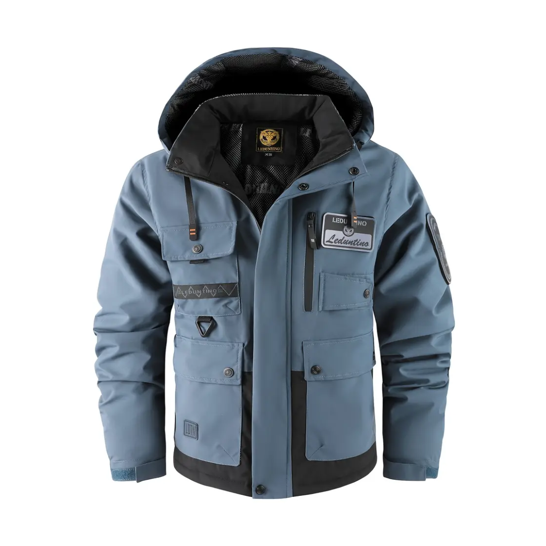 Herre Vatteret Outdoor Jakke – Aftagelig Hætte – Efterår & Vinter