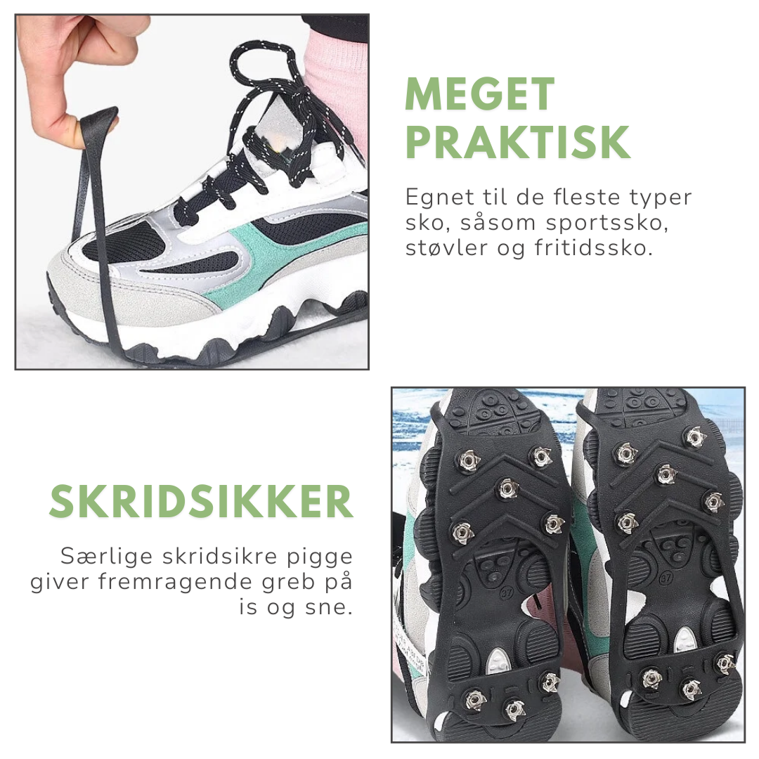 Anti-Slip Sko Pigge – 8 Tænder – Is & Sne Greb