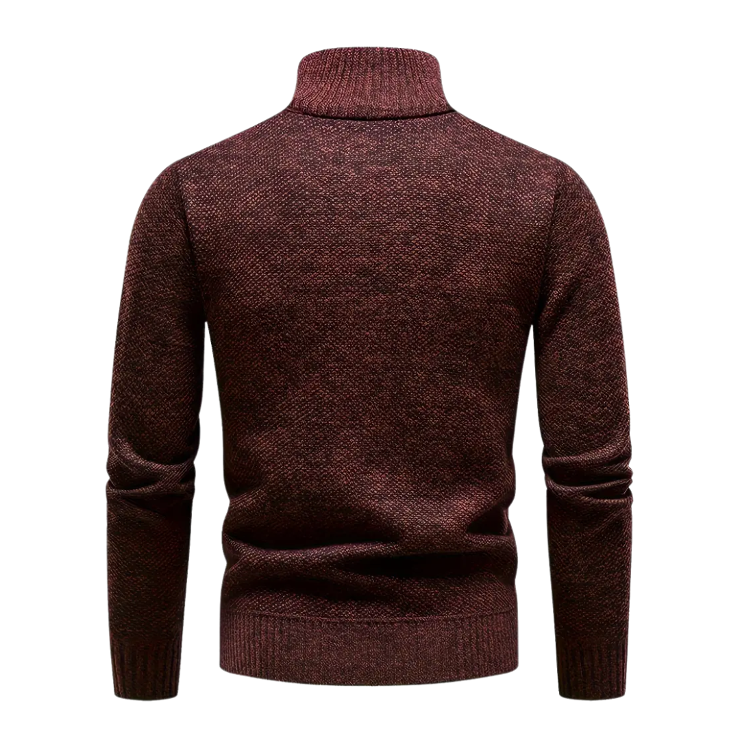 Strikket termo herretrøje – fleeceforing – vinter