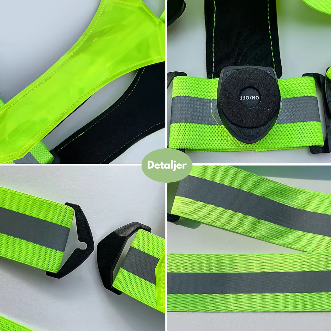 LED Sikkerhetsvest – Reflekterende – Løpevest