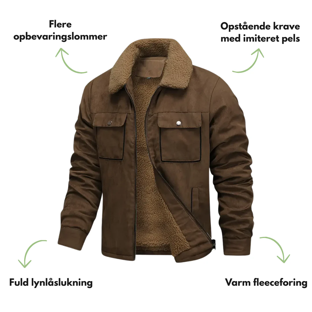 Herre outdoorjakke – fleeceforet – efterår/vinter