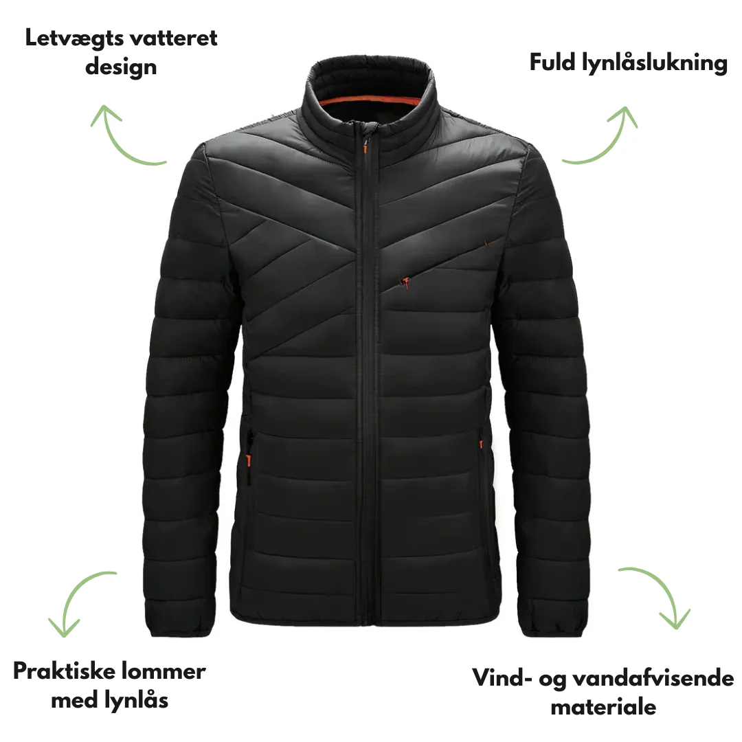 Herre vatteret jakke – varm & vindtæt – efterår