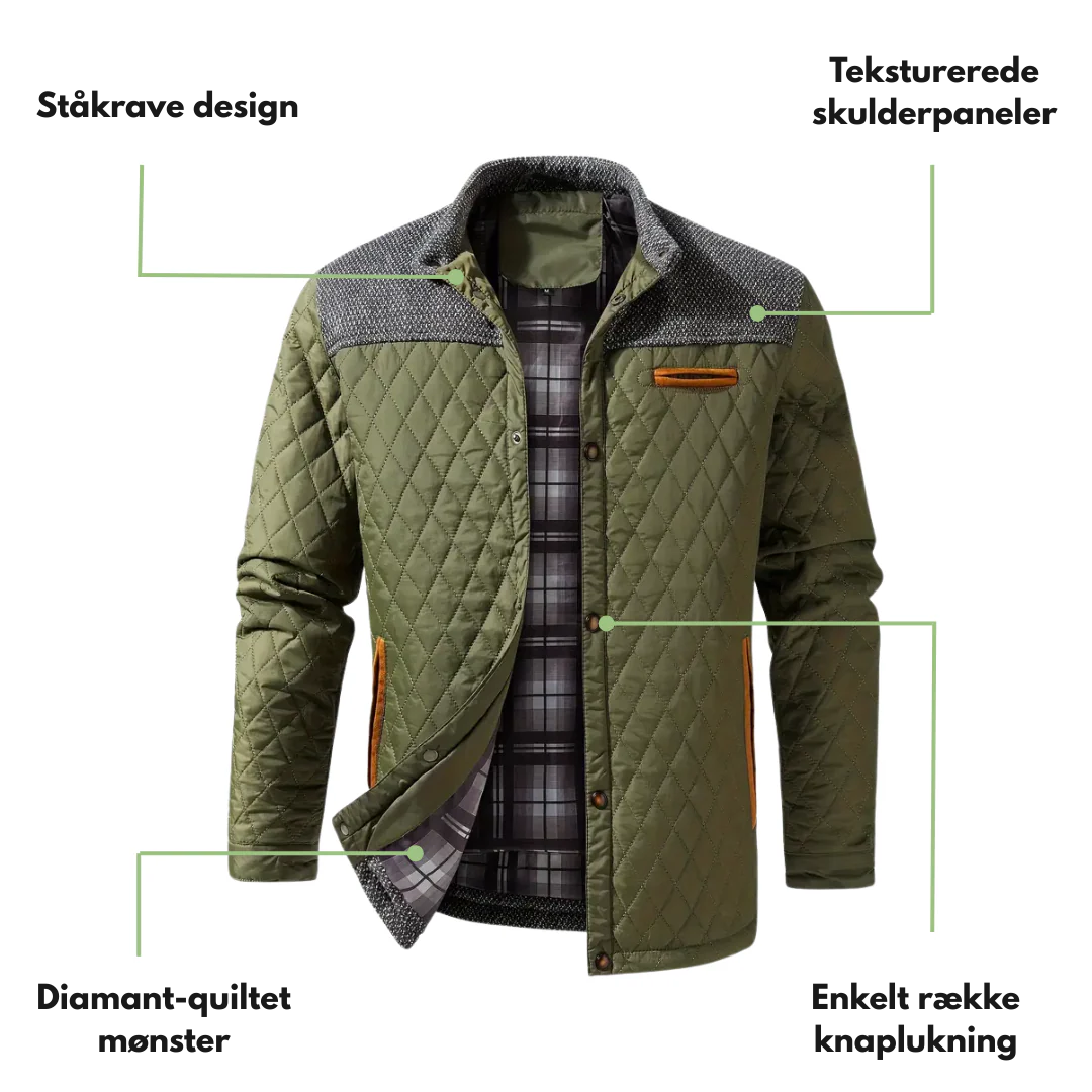 Vatteret herrejakke – varm & komfortabel – efterår