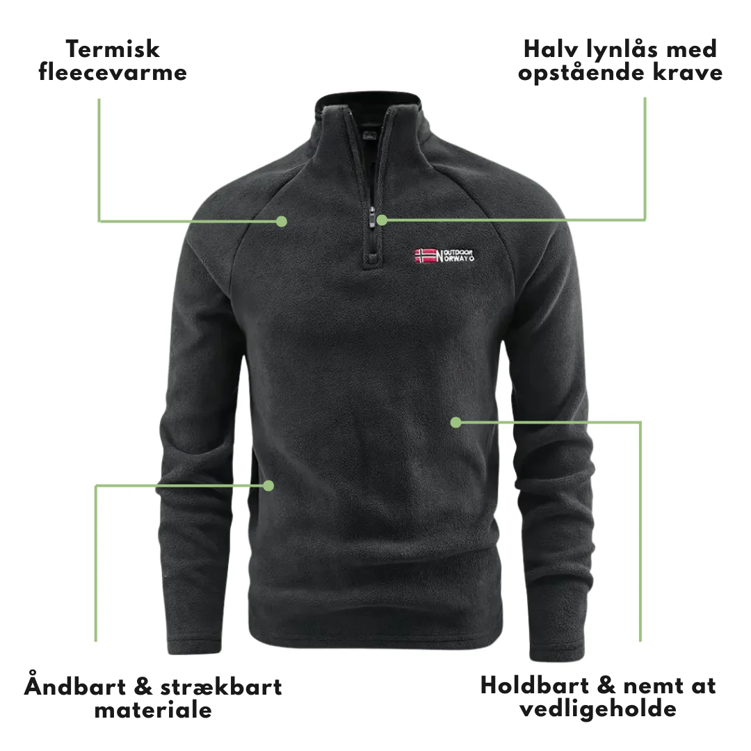 Termisk Fleece Vest til Herrer – Half-Zip & Åndbar – Vinter