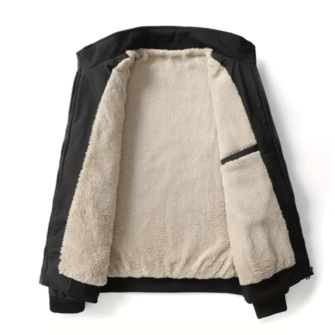 Herre Fleecejakke – Ståkrave – Varm & Komfortabel