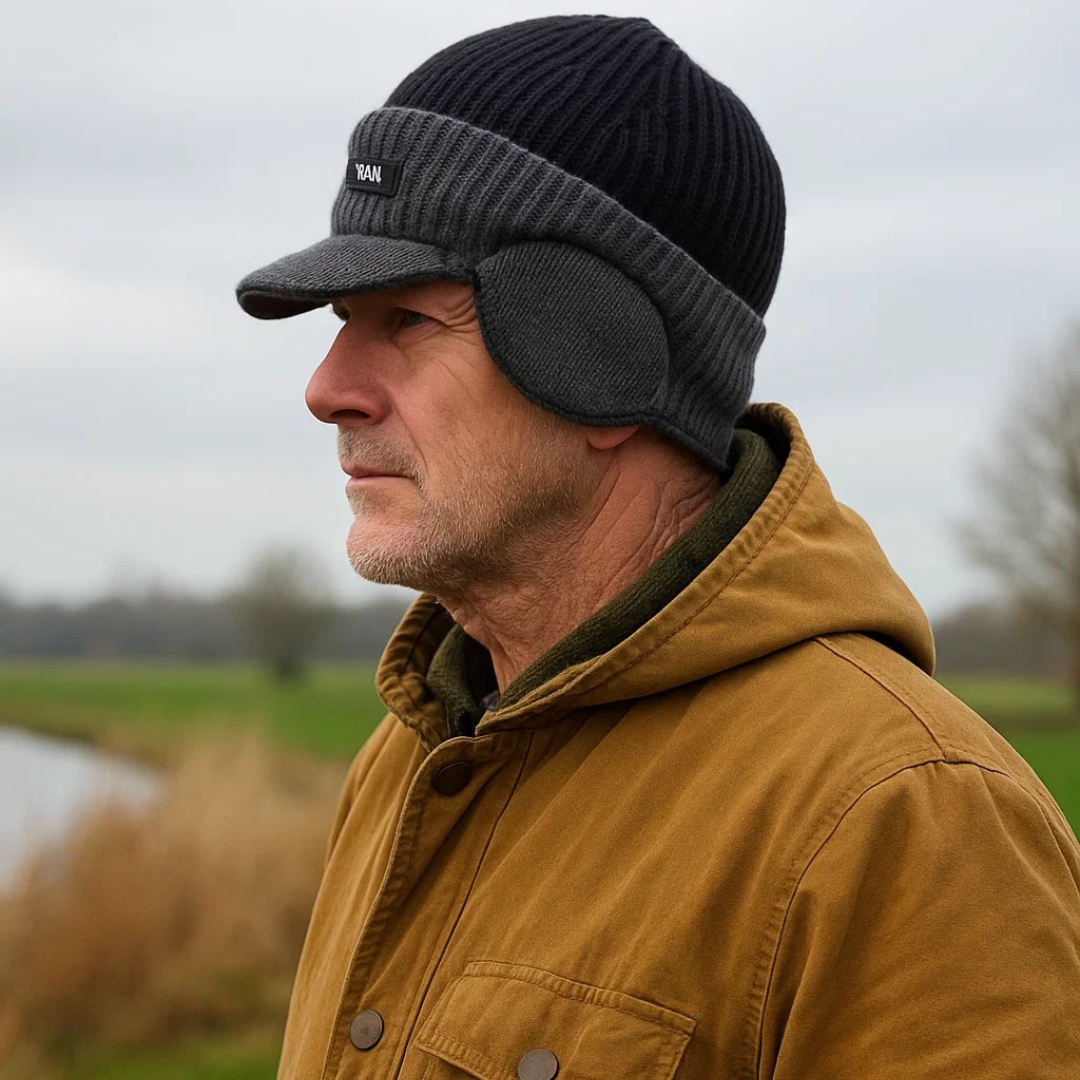 Vinterstrikket Hue – Varm Fleece – Ørebeskyttelse