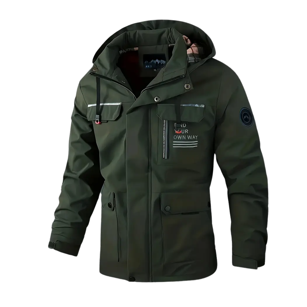 Herre softshell outdoorjakke – vindtæt & vandtæt – efterår