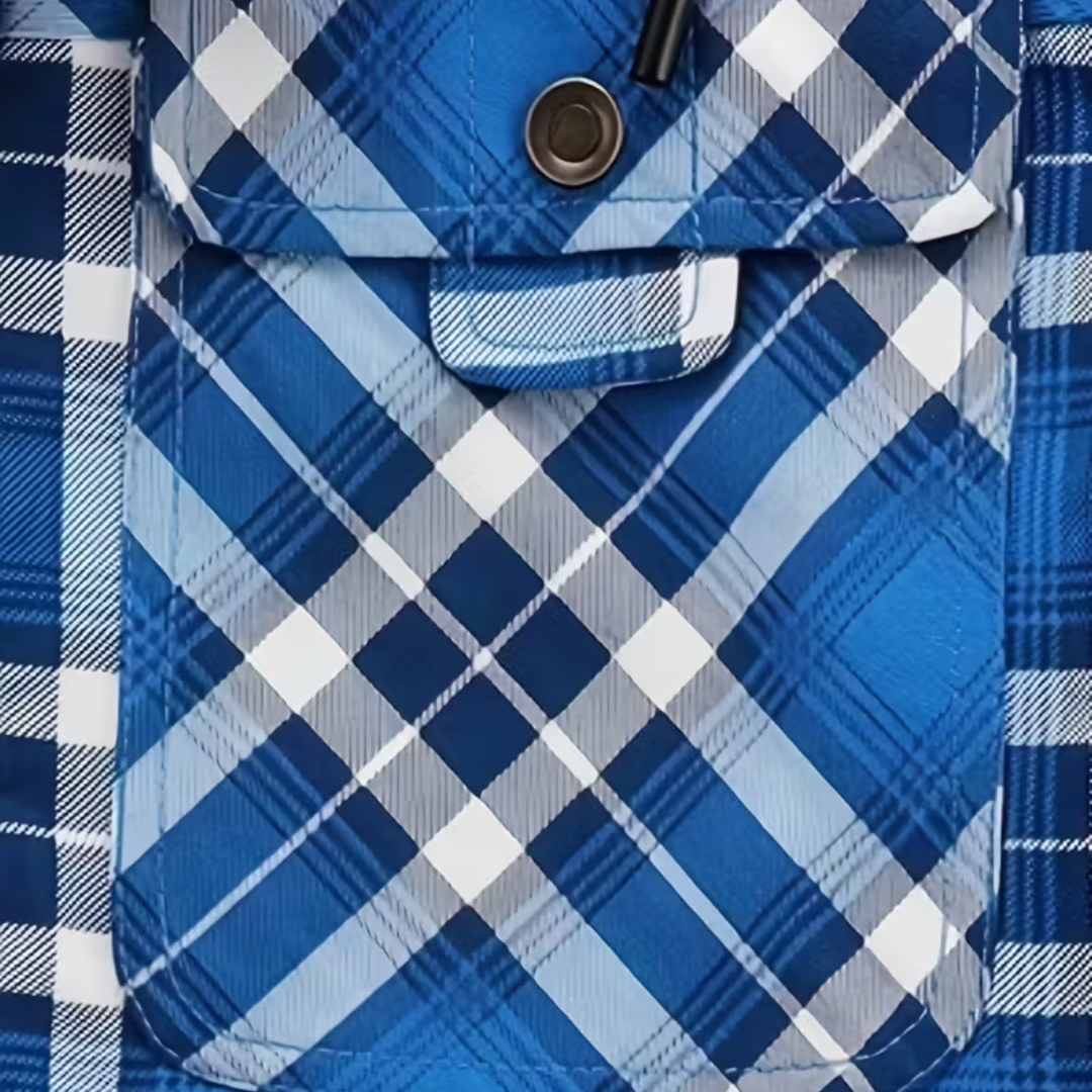 Herre Vinterjakke – Ternet – med Hætte