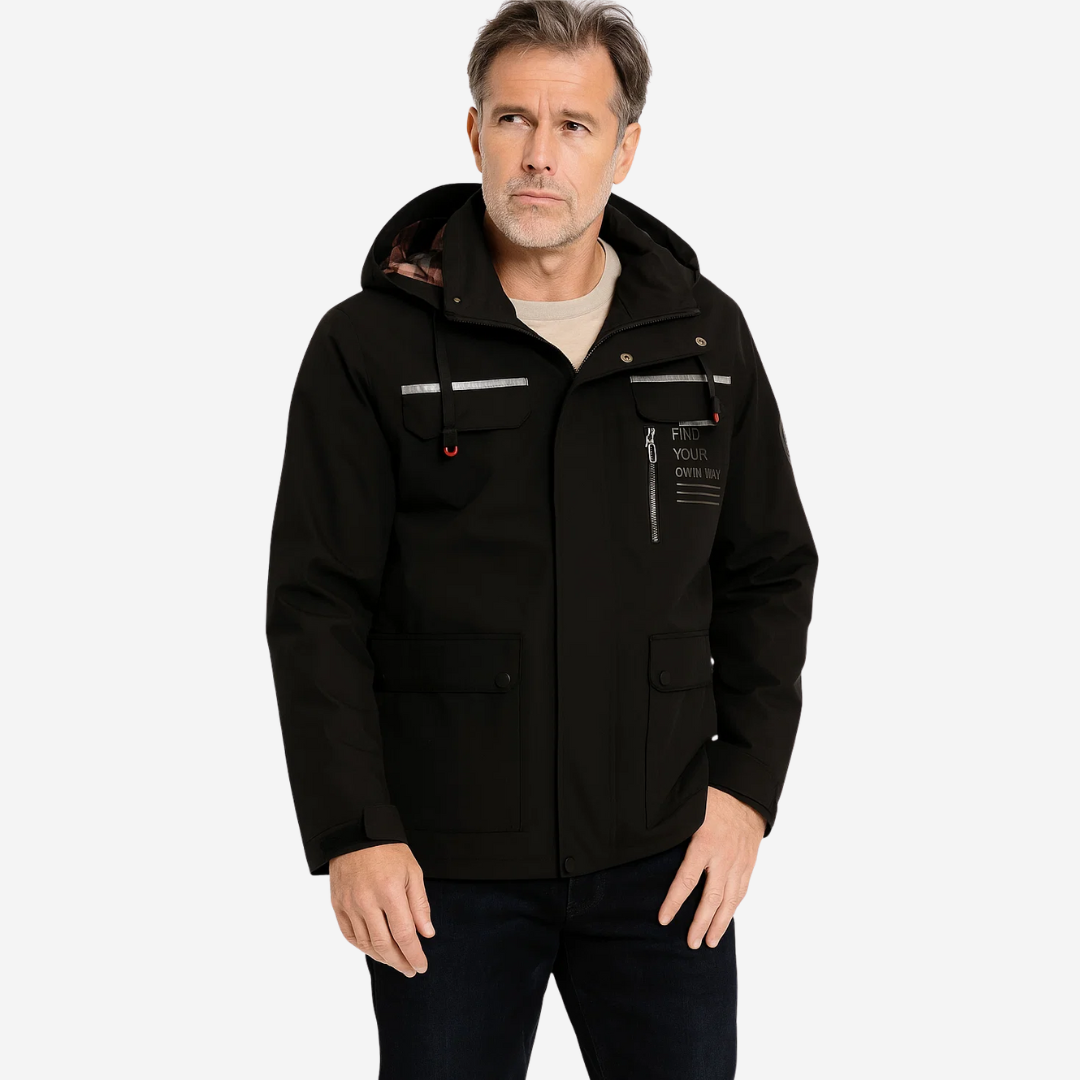 Herre softshell outdoorjakke – vindtæt & vandtæt – efterår