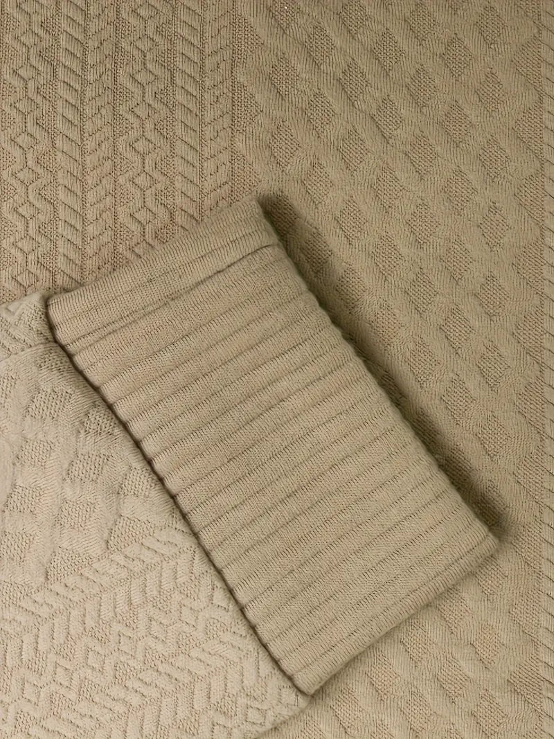 Udendørs Strikket Sweater med Lapper