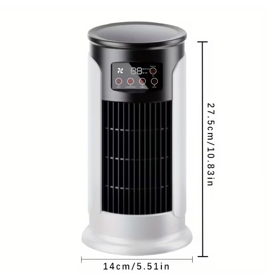 Bærbar Aircooler - 3-i-1 Ventilator Luftfugter - Natlys