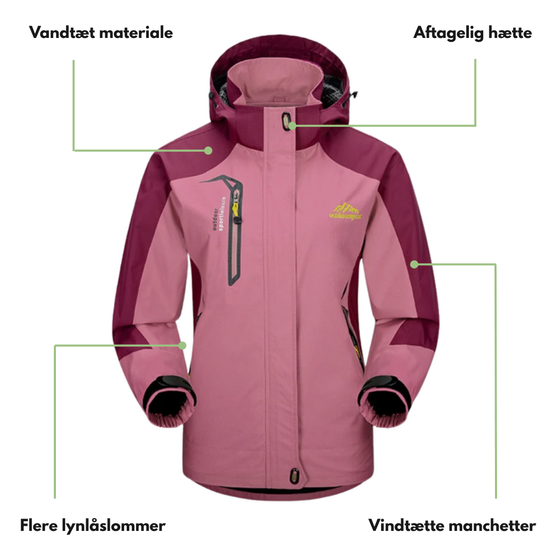 Dame Efterårsjakke – Vandtæt & Letvægt – Outdoor Komfort