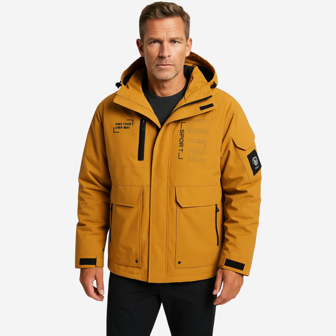 Herre Outdoor Jakke – Vindtæt & Vandtæt – Foret