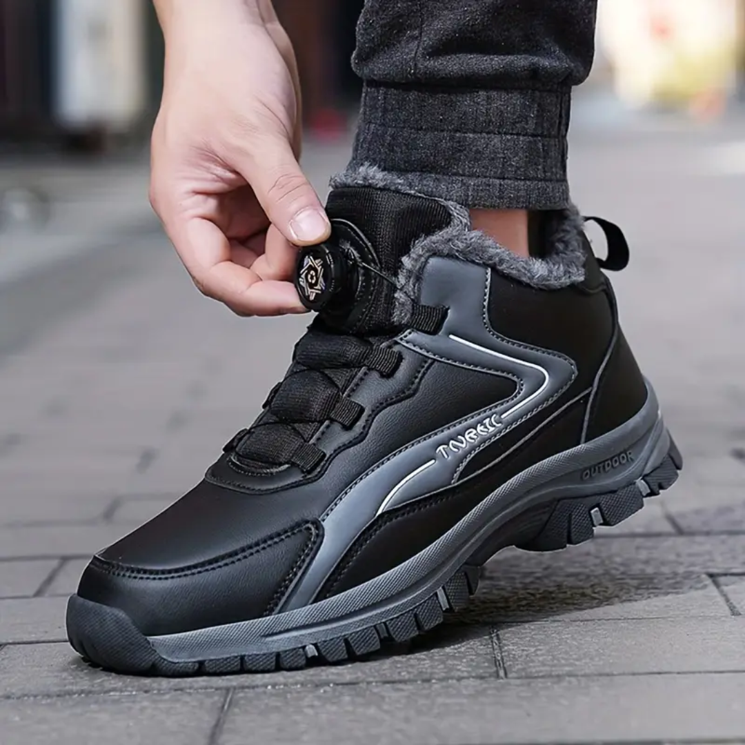 Herre Vinter Outdoor Sko – Fleeceforet – Skridsikker Sål