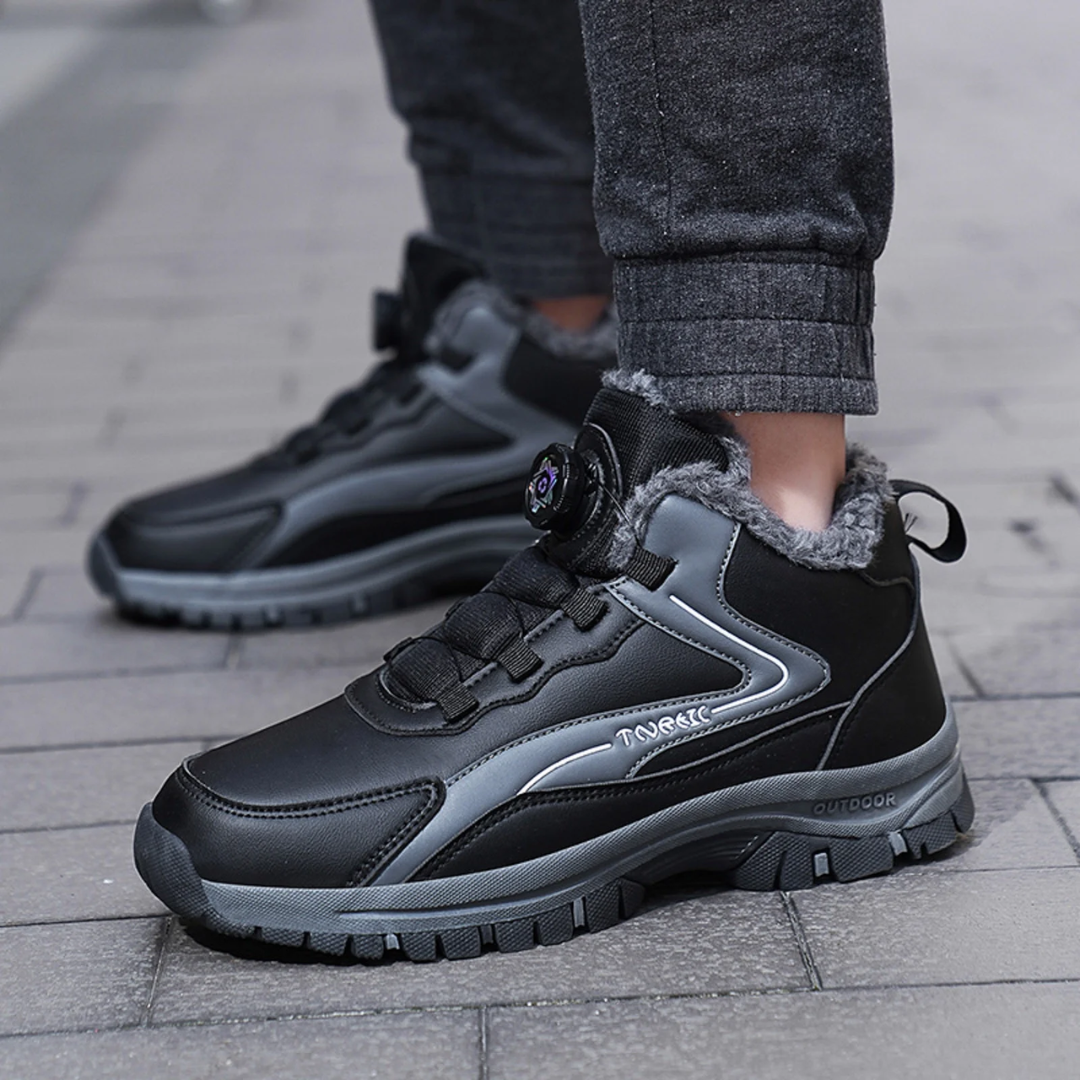 Herre Vinter Outdoor Sko – Fleeceforet – Skridsikker Sål