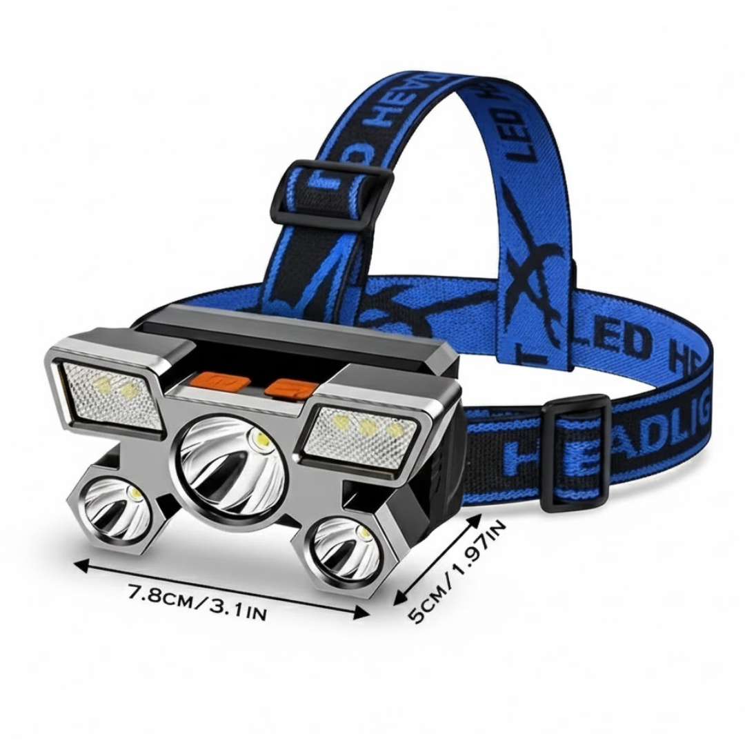 USB 5-LED hodelykt – 800 lumen – oppladbar