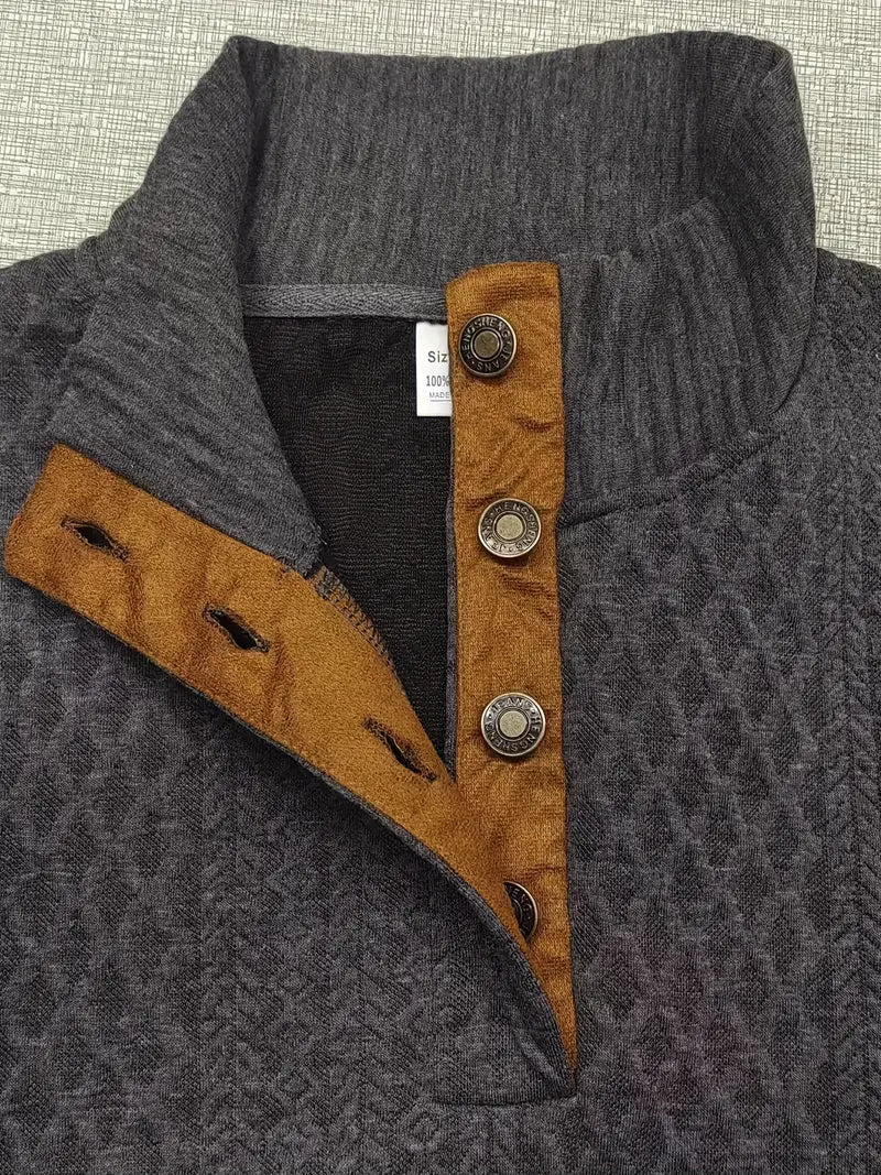 Udendørs Strikket Sweater med Lapper