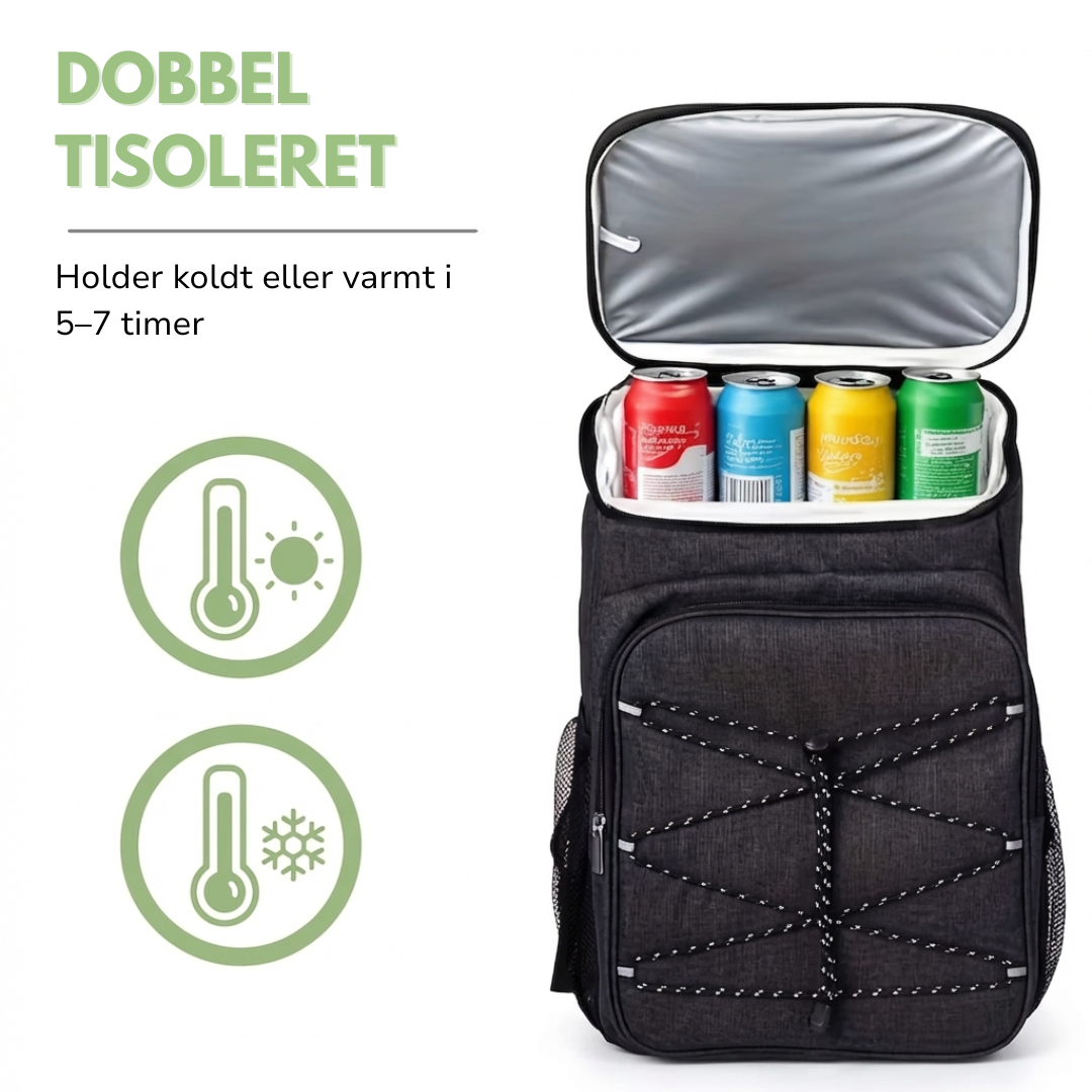 Isoleret Lunch Rygsæk – Stor Kapacitet – Praktisk Køletaske