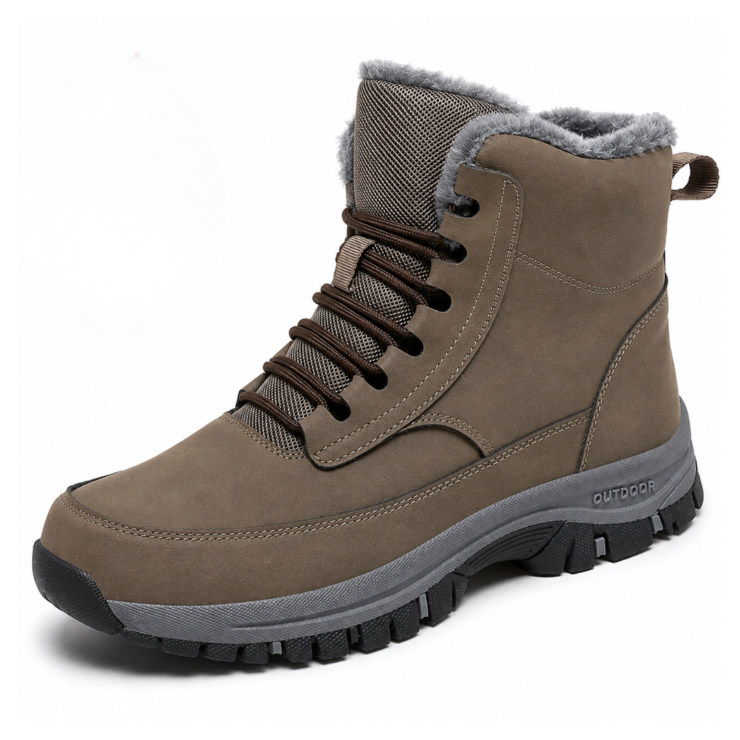 Skaftet på vinterstøvlen set bagfra