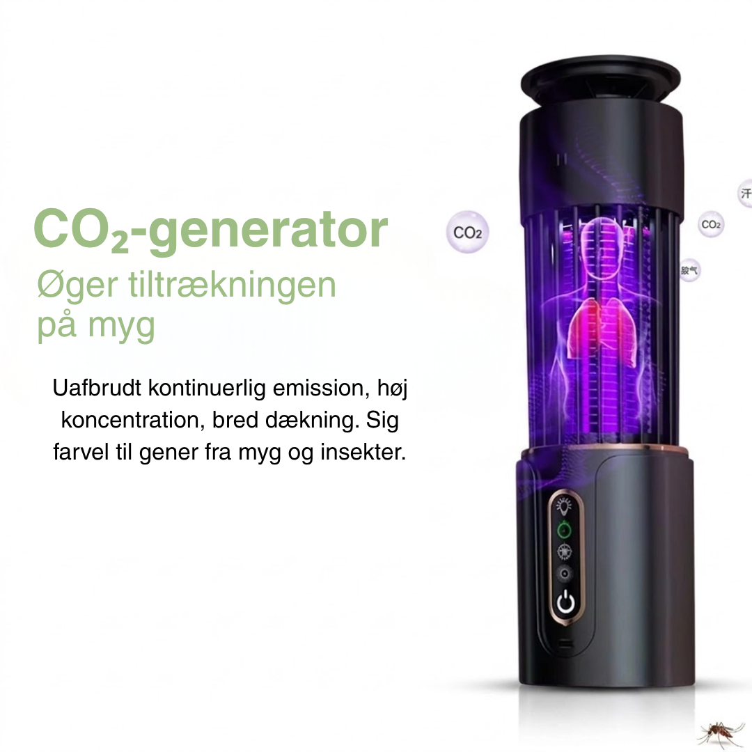 Elektrisk myggelampe UV – LED insektlampe, genopladelig til inde og ude