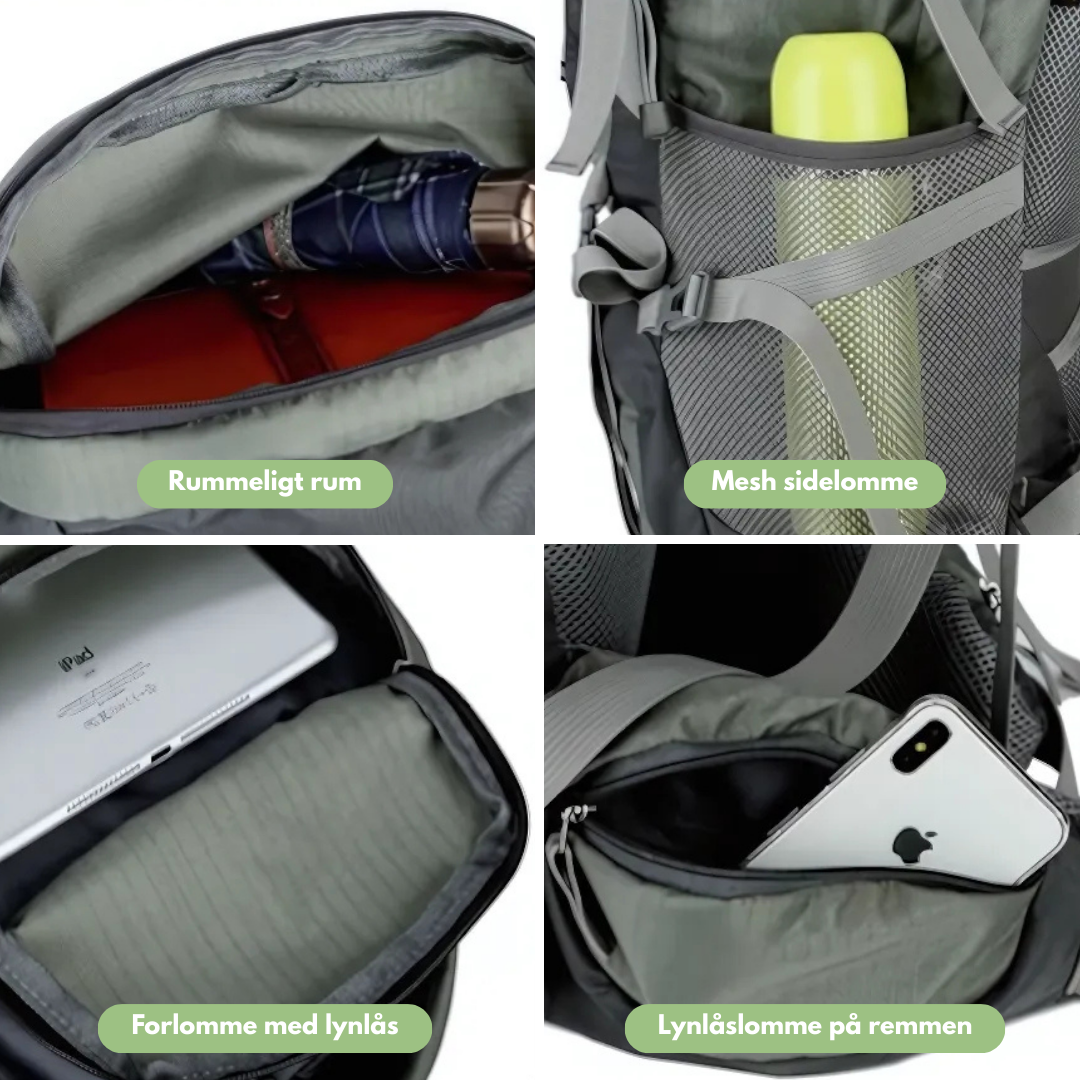 OutdoorHaven Trekkingrygsæk 75L - Vandtæt & Multifunktionel