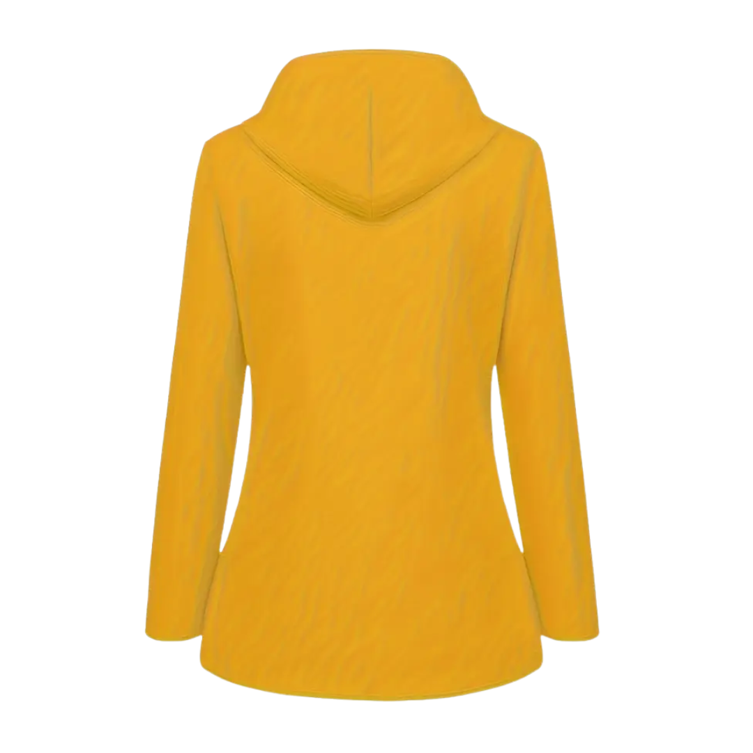 Dame vindtæt & vandtæt jakke – med hætte & klaplommer – efterår/vinter