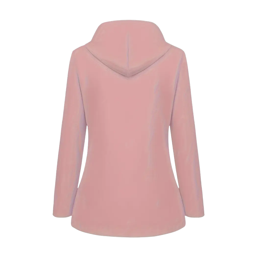 Dame vindtæt & vandtæt jakke – med hætte & klaplommer – efterår/vinter