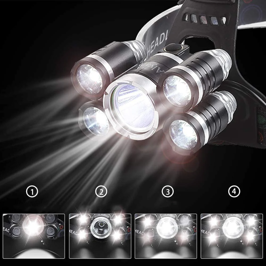 Klarere LED Pandelygte - Genopladelig - Vandtæt