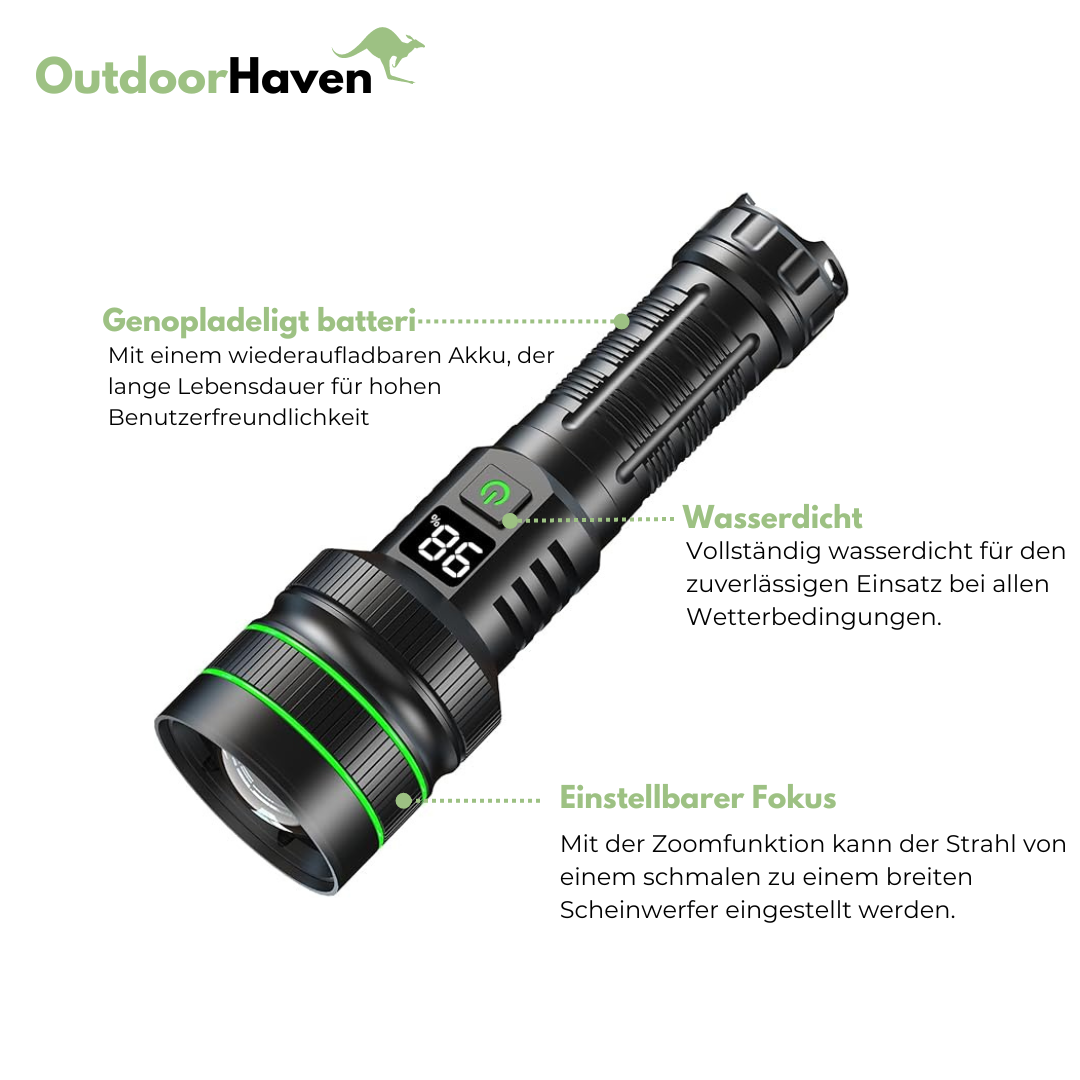 LED-lommelygte - Zoom 3 KM - Ekstremt lysstærk