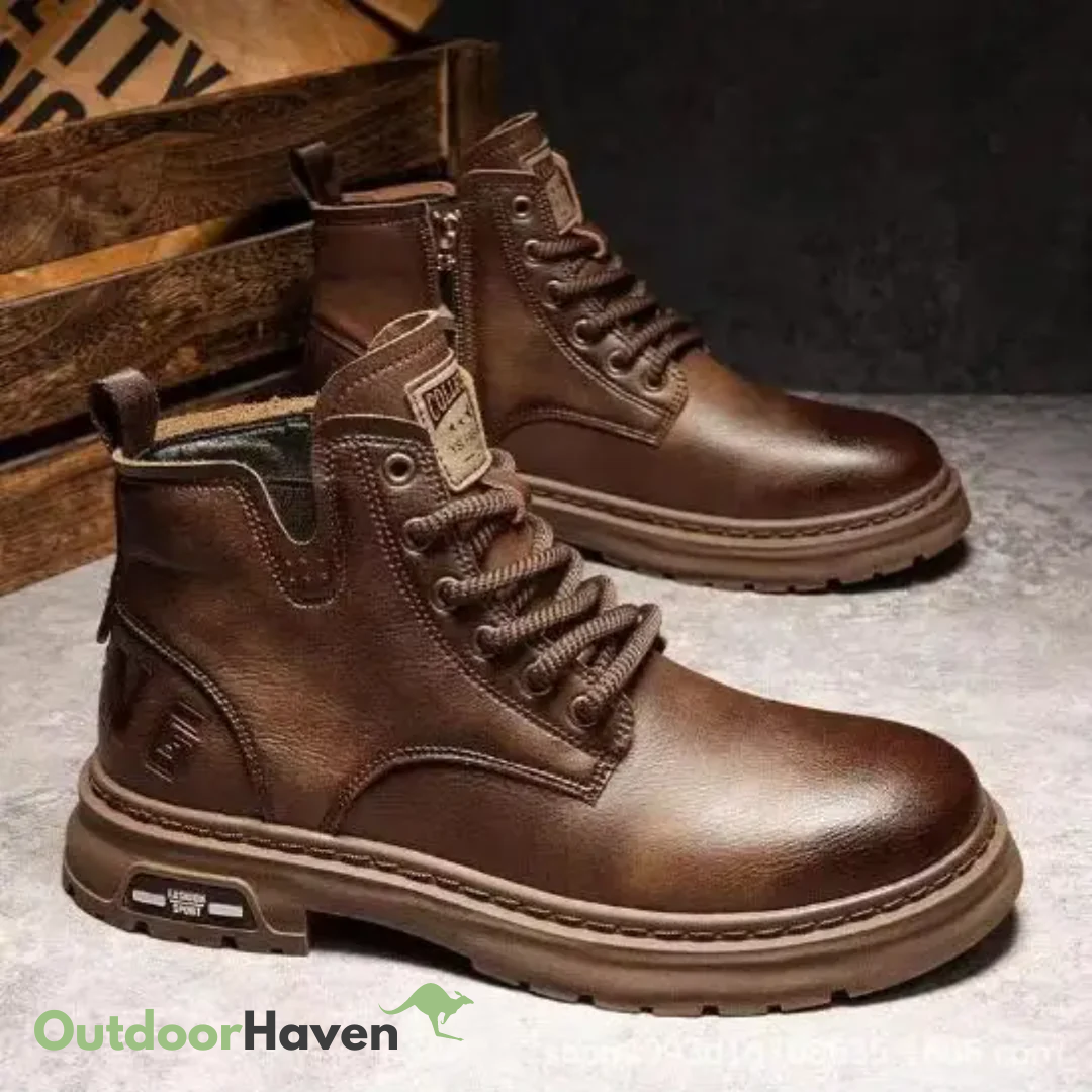 Udendørs Herresko - PE-læder