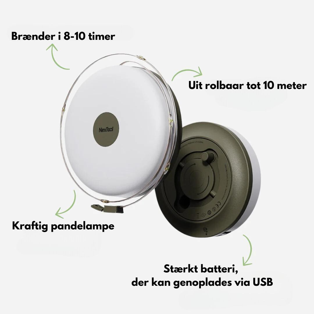 OutdoorHaven - LED-lamper som kan rulles ut - Camping