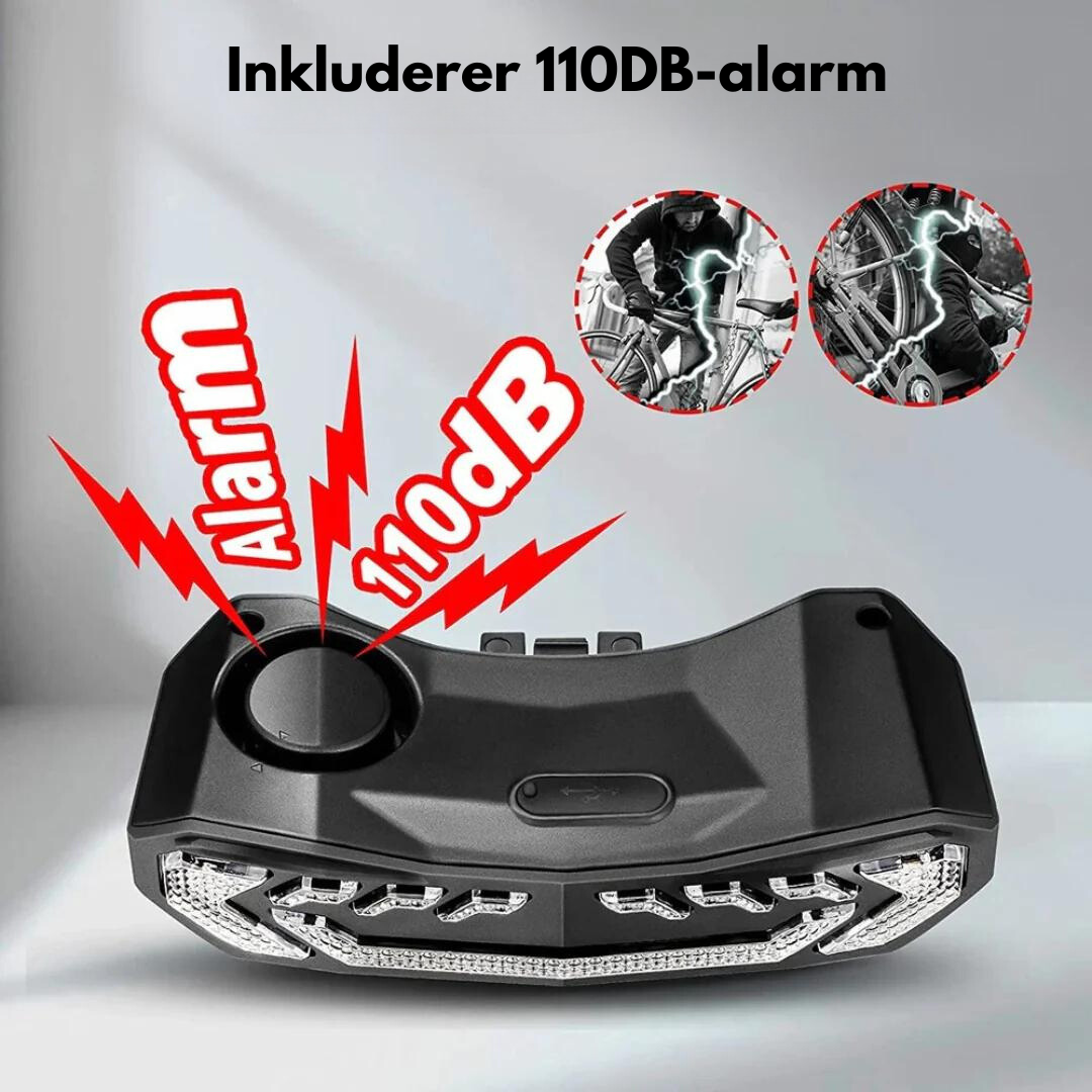 Cykelbelysning - Retningsindikator - Alarm