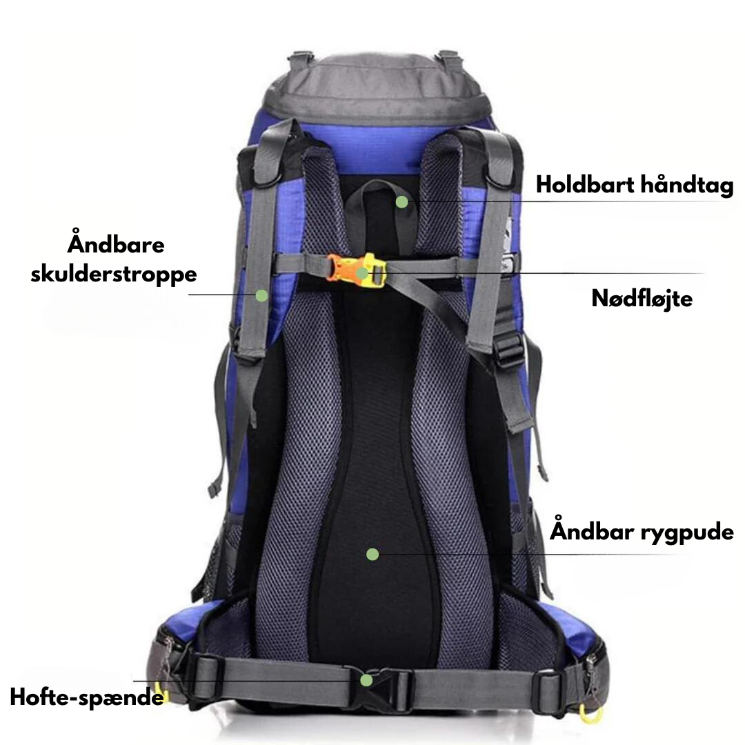 OutdoorHaven - 50L rygsæk - Vandtæt