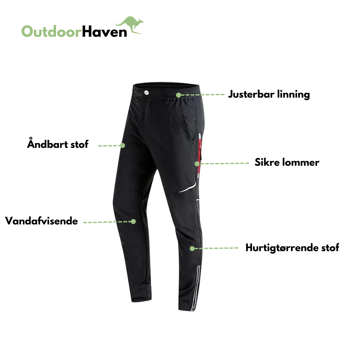 Behagelige cykelbukser - elastiske og vindtætte
