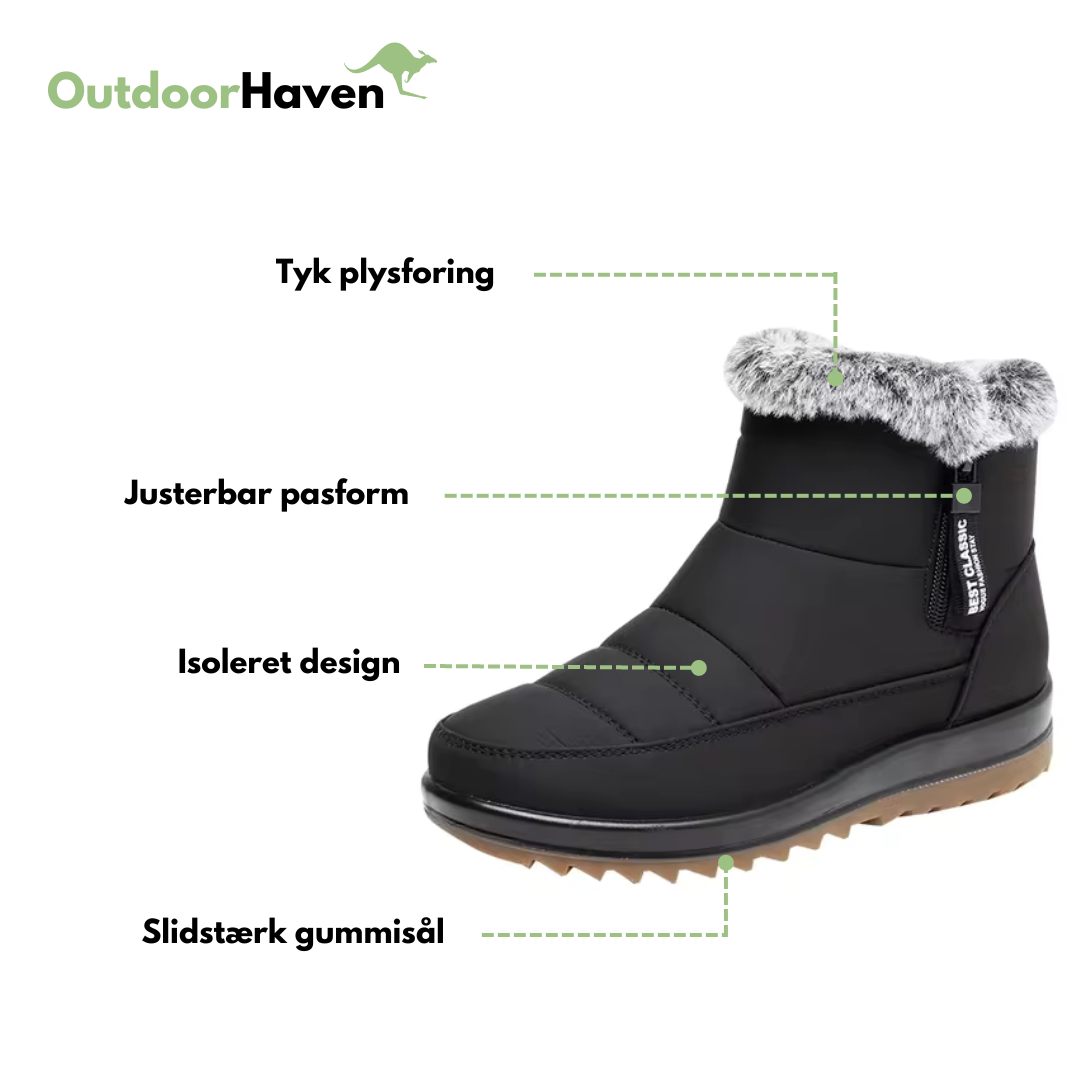 Vinterstøvler til kvinder - plysforede - vandtætte