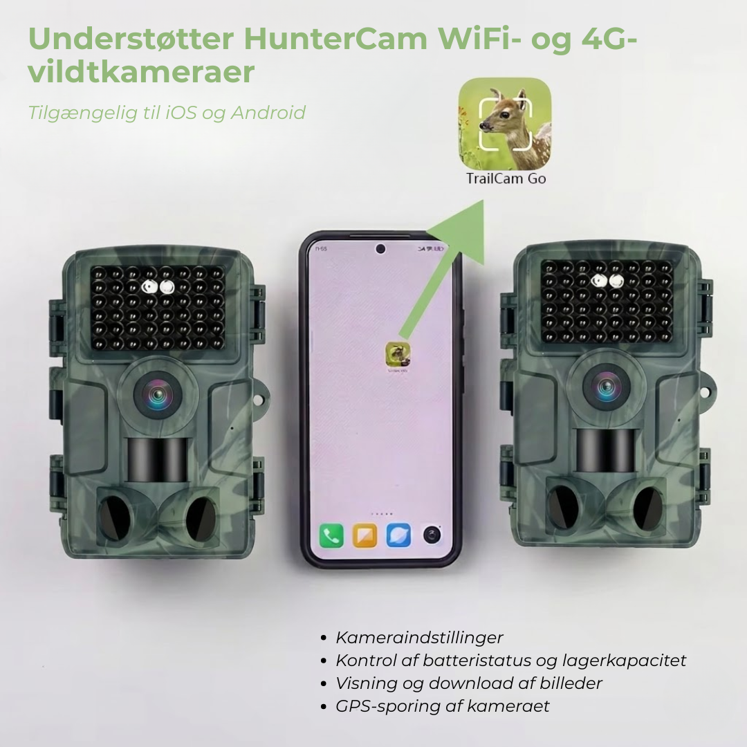 OutdoorHaven Viltkamera - 4K Ultra HD 60 MP - Med app