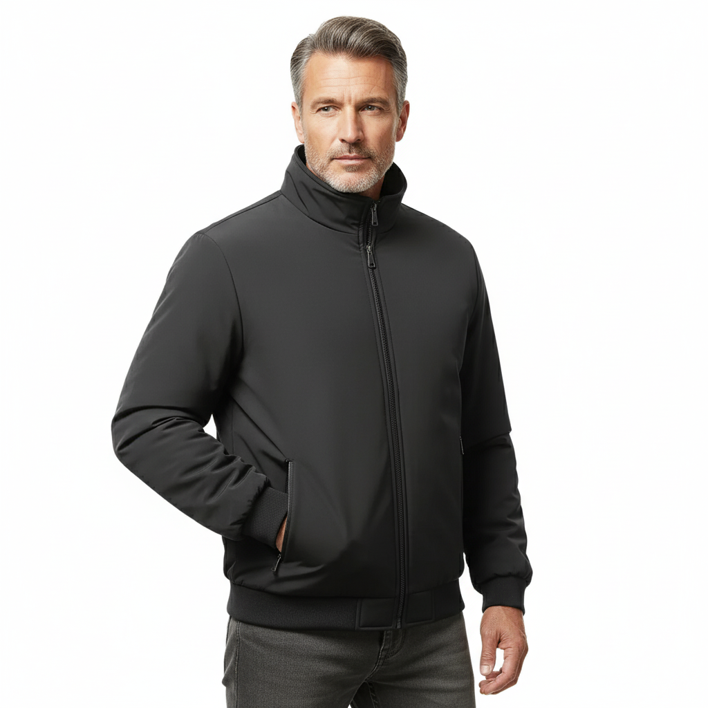 Herre Fleecejakke – Ståkrave – Varm & Komfortabel