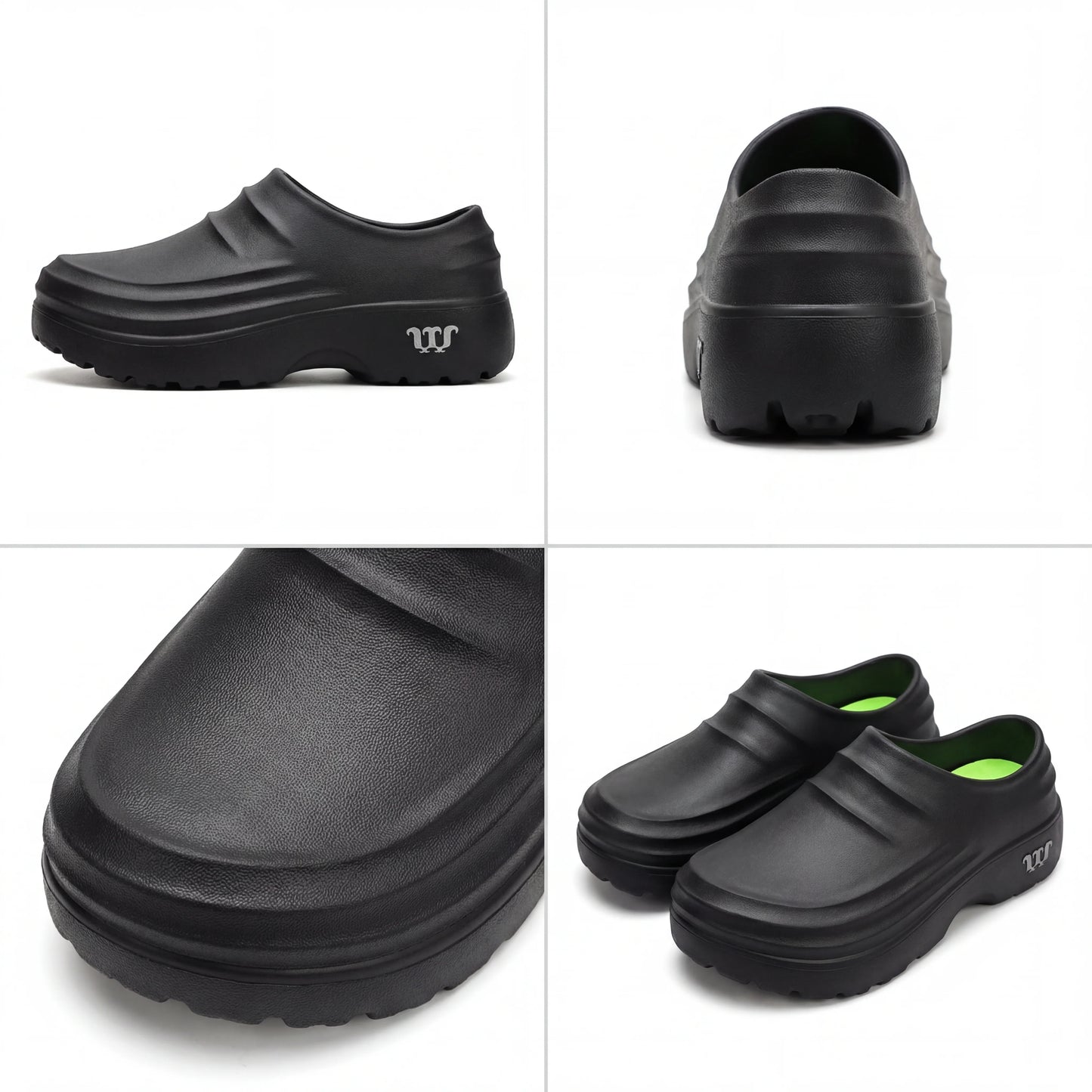 Unisex Slip-On Træsko – Vandafvisende – Støddæmpende Komfort