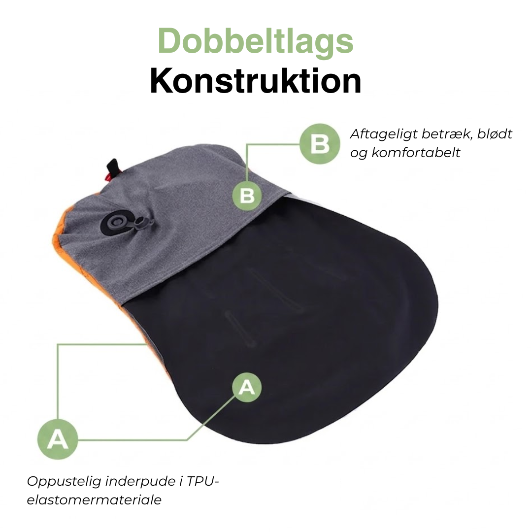 Oppustelig rejsepude til camping – ultralet og foldbar