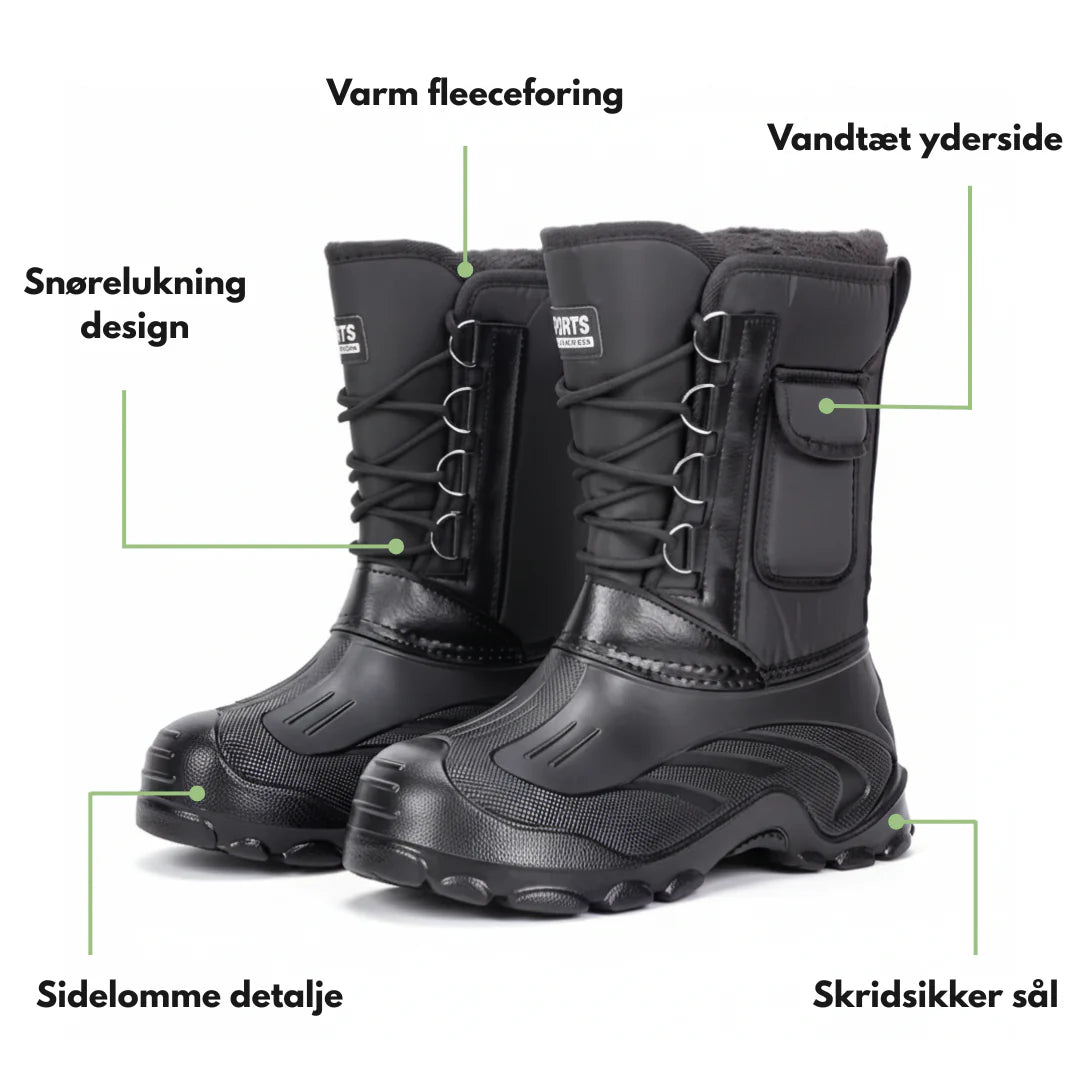 Herre Vinterstøvler – Lettvekt – Skli-sikre & Varmt Fôret
