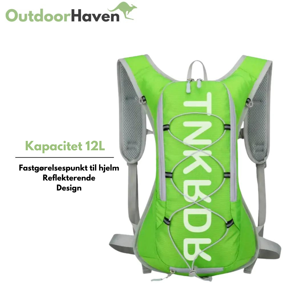 Cykelrygsæk - 20L - Fastgørelse til hjelm