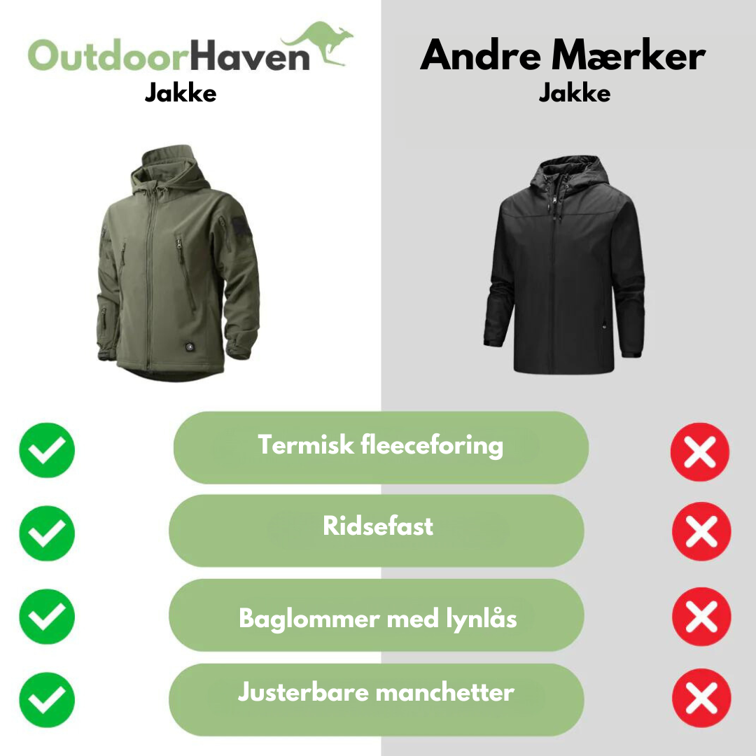 Softshell-jakke med hætte - udendørs