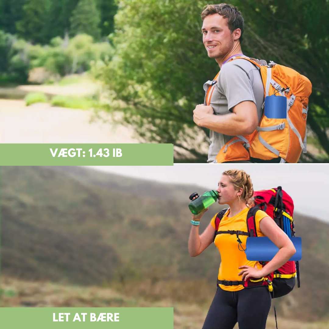 Luftmadras - camping - indbygget pumpe