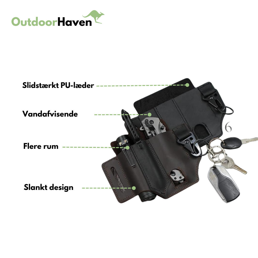 ED Hip bag - Multifunktionel - Slidstærkt PU-læder