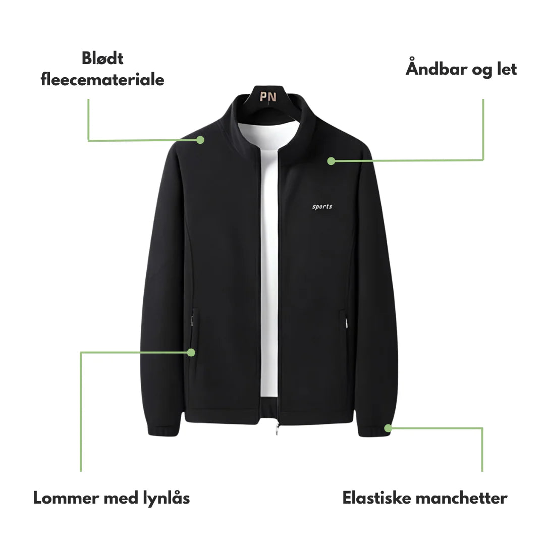 Herre Fleecejakke – Sporty – Outdoor Varm