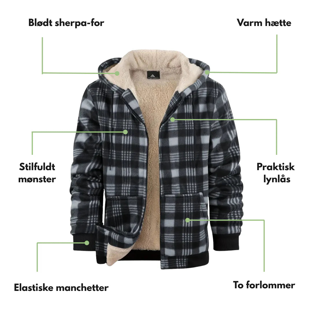 Fleece Hoodie – Sherpa Fôret – Vinterjakke